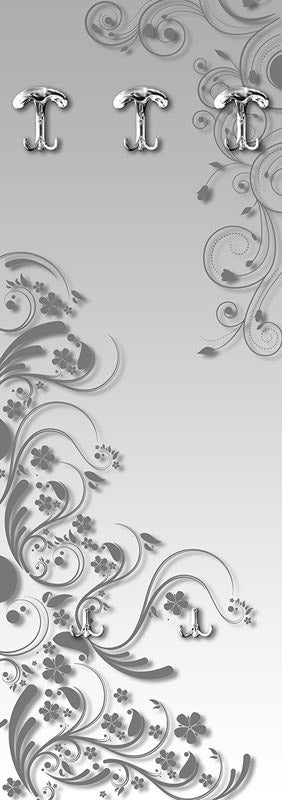 Pannello appendiabiti in legno con ganci design moderno cm 46x125 - vari colori - immagine 2