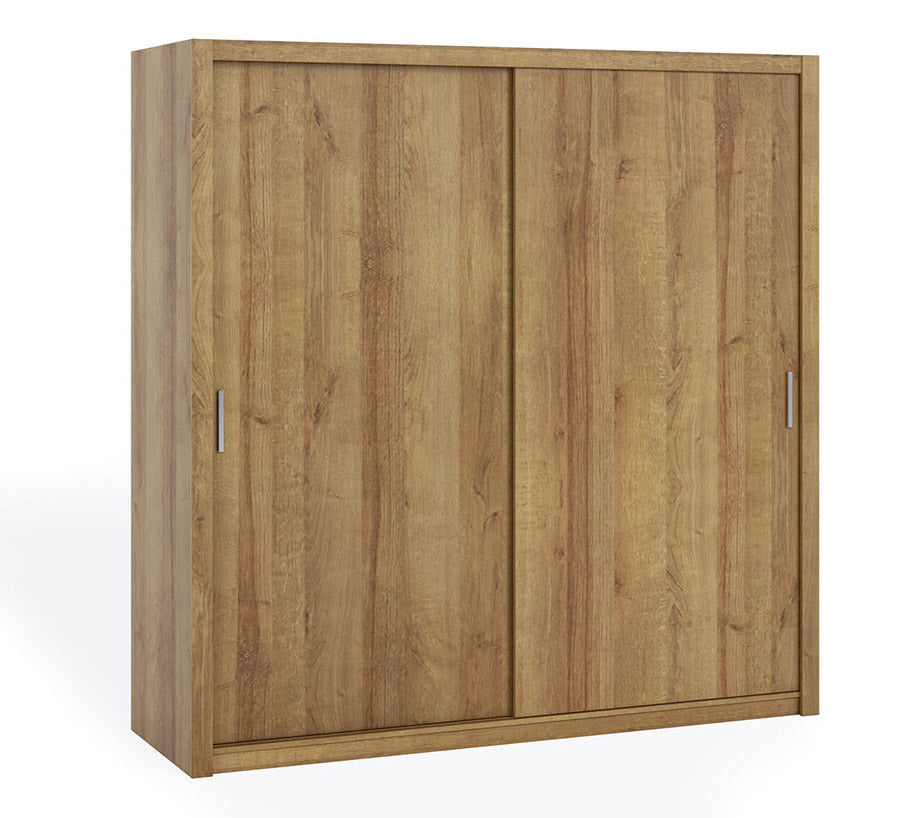 Kasim - Armadio guardaroba con ante scorrevoli moderno in legno cm 200x62x215h - vari colori - immagine 2