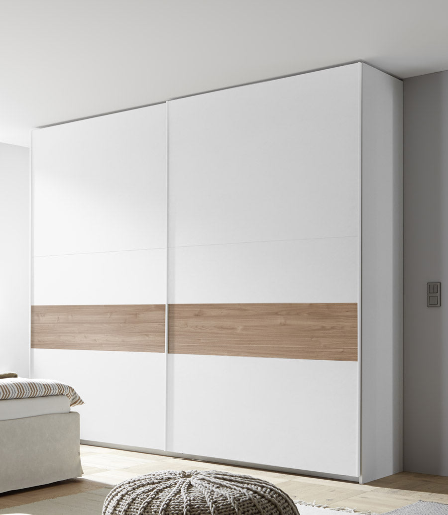 Scanir - Armadio da camera scorrevole in legno design moderno cm 275x64x218h - vari colori