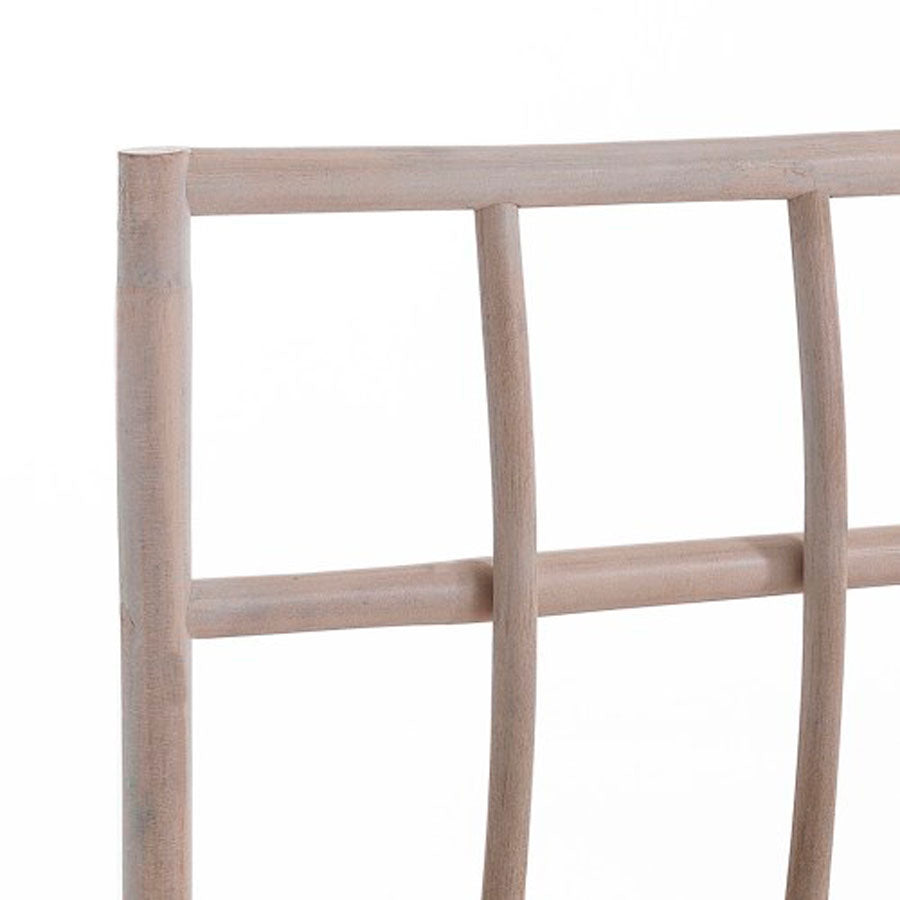 Base angolare in rattan sbiancato per divano componibile cm 80x80x70h - immagine 2