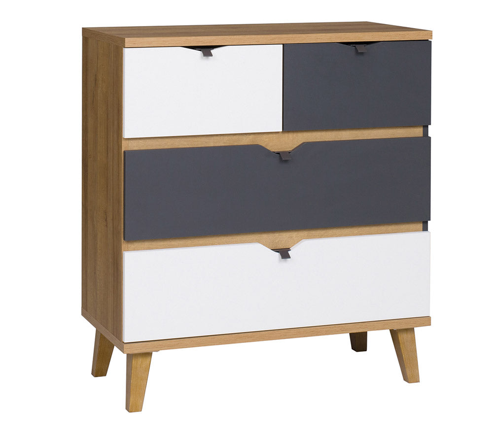 Sparta - Salotto moderno completo con mobile tv mensola credenza alta e cassettiera - vari colori - immagine 2