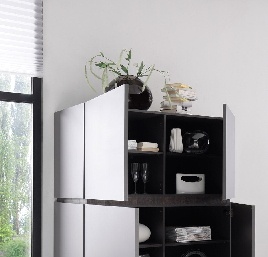 Moana - Mobile credenza 6 ante grigio design moderno cm 123x51x190h - vari colori - immagine 2