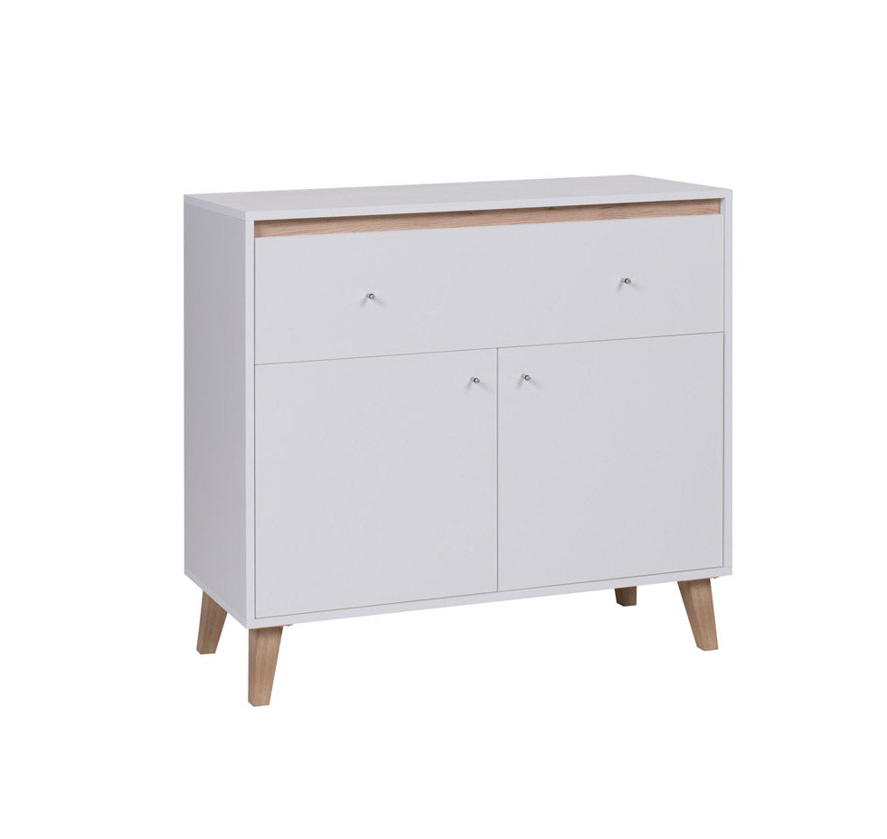 Azov - Mobile credenza soggiorno con cassetto e ante in legno cm 100x40x90h - vari colori