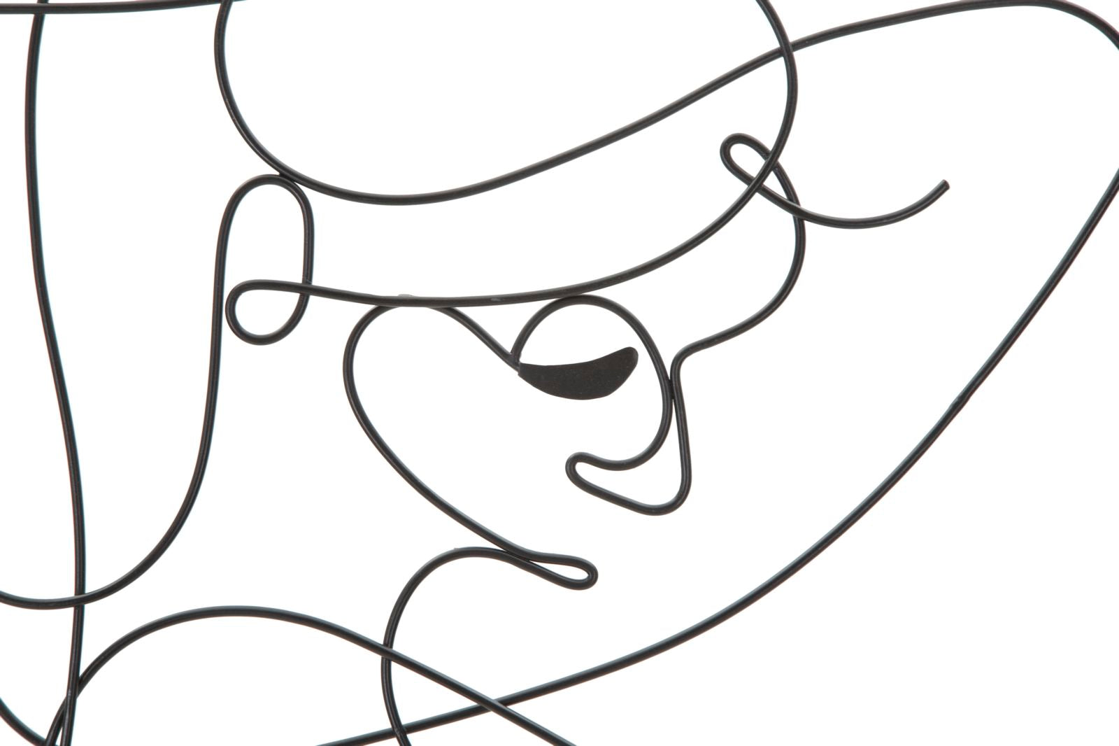 Set da 2 Pannelli decorativo da muro body donna in metallo nero cm 100x1x100h - immagine 2