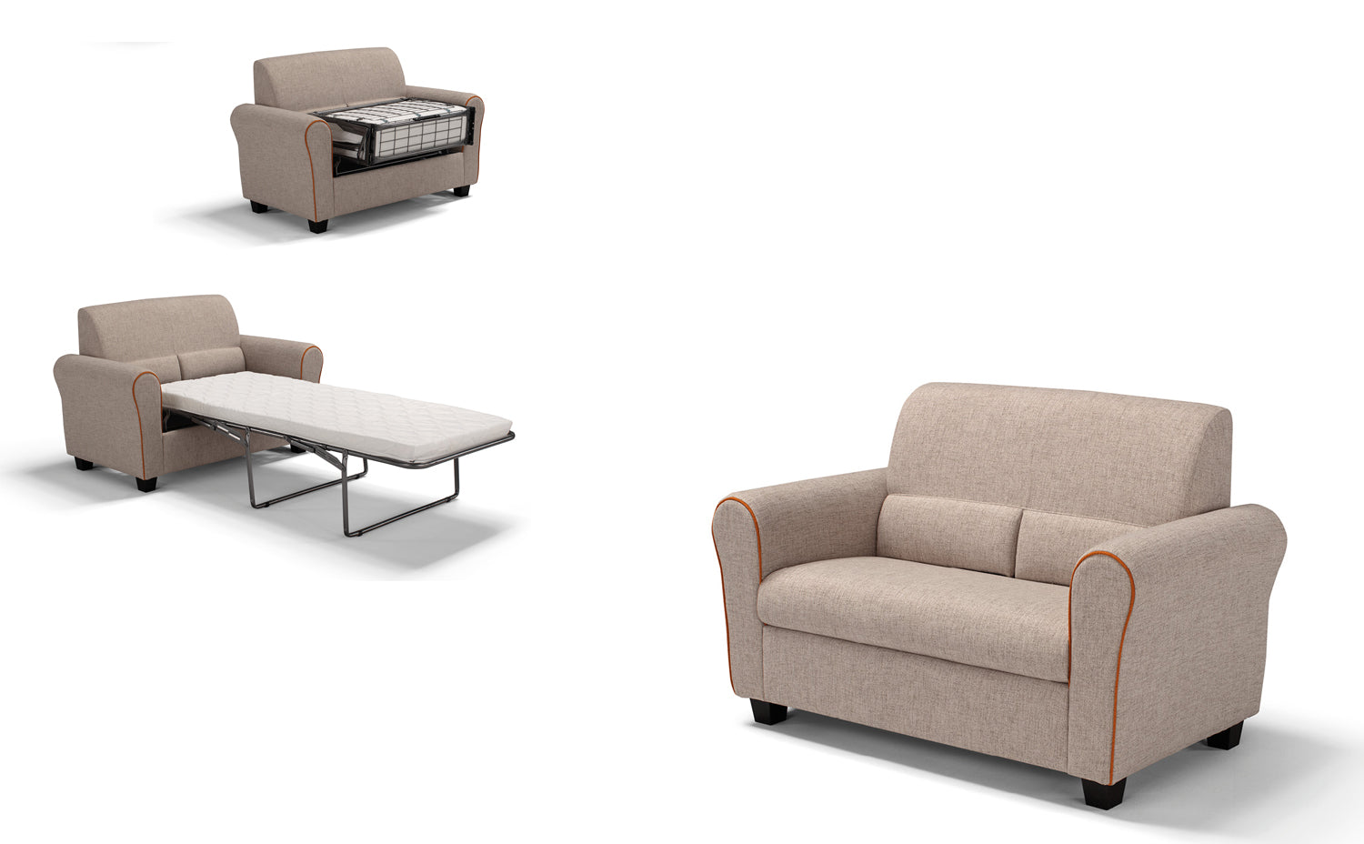 Reginaldo - Divano design moderno con posto letto rivestito in tessuto - vari modelli - immagine 2