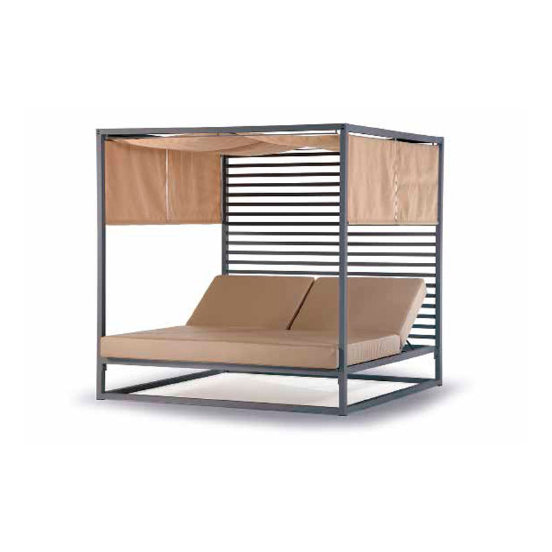 Gazebo da esterno in alluminio verniciato con divano reclinabile - vari modelli - immagine 2