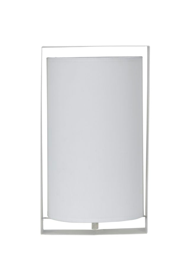 Lampada da tavolo design moderno in metallo e tessuto cm 20x18x35h - vari colori - immagine 2