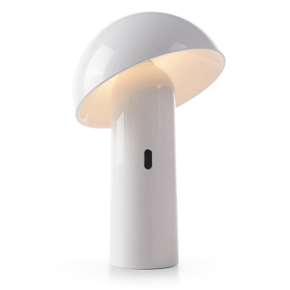 Lampada moderna da tavolo in policarbonato colore bianco cm Ø 16x22h