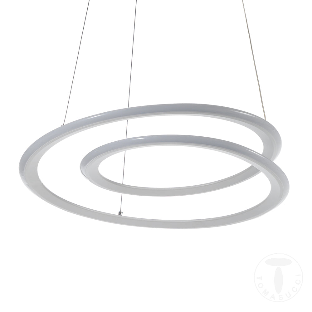 Lampadario design a sospensione a spirale luce a led cm Ø 50x150h