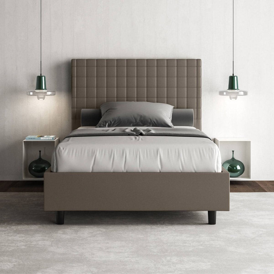 Aveny - Letto design similpelle una piazza e mezza con contenitore cm 135x210x122h - vari colori - immagine 2
