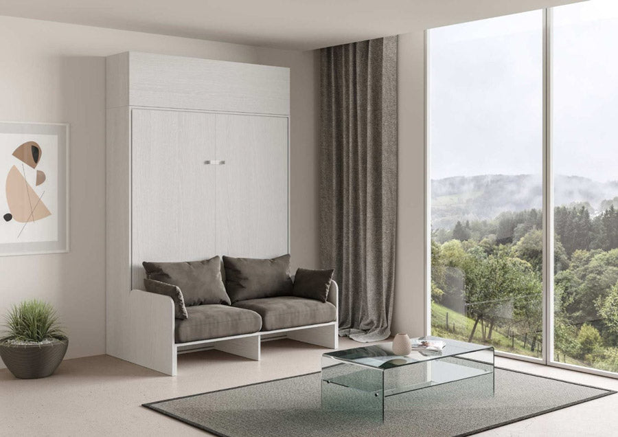 Andales Sofà - Letto matrimoniale a scomparsa con divano in legno cm 174x105x250h - vari colori - immagine 2