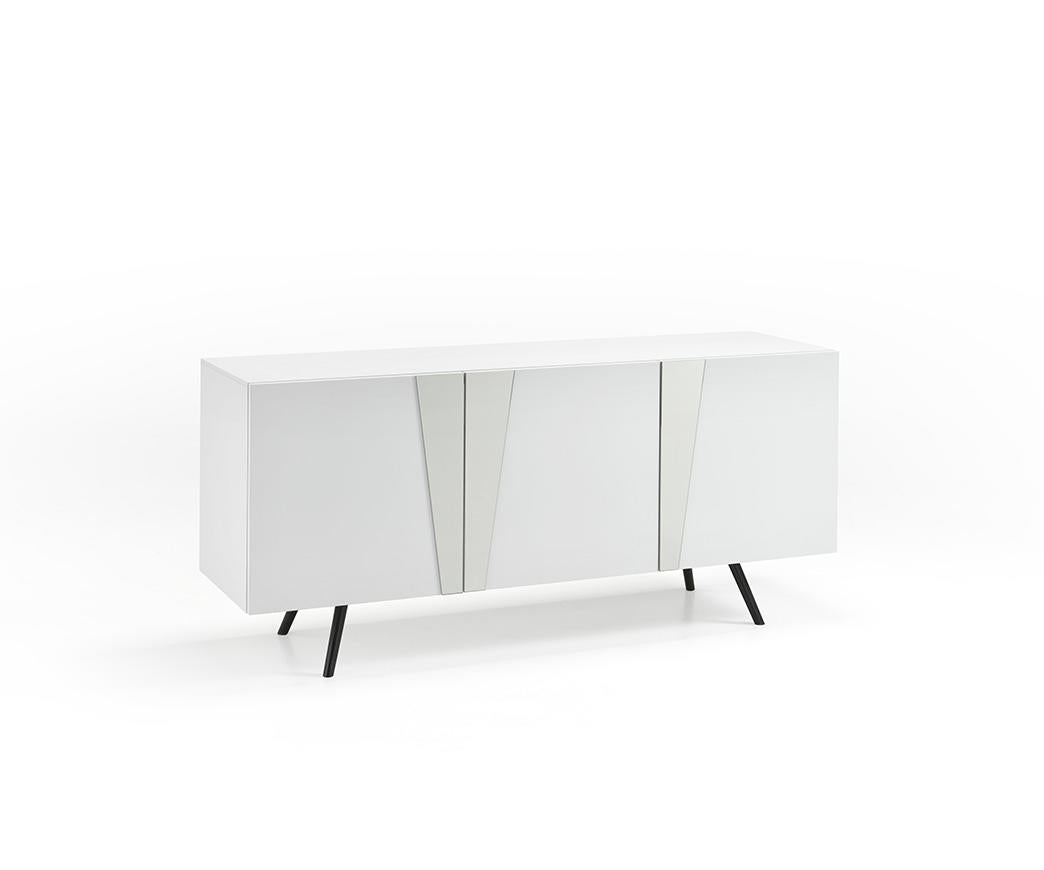 Madia moderna in legno inserti in specchio cm 180x50x85h - vari colori