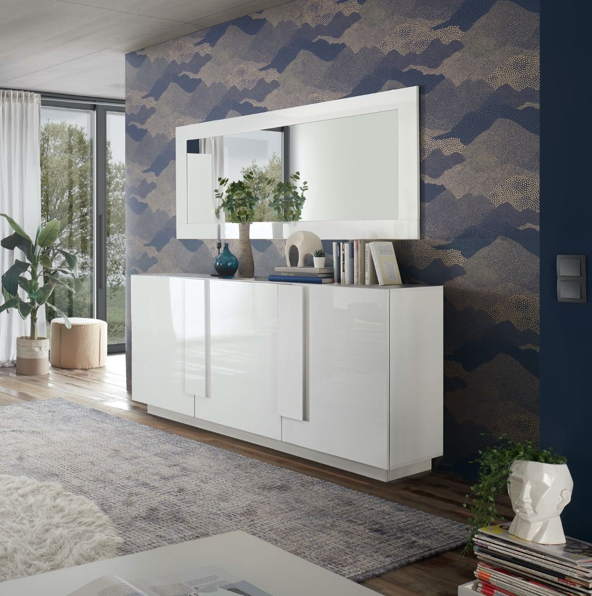 Safad - Sala completa da pranzo design moderno bianco lucido - immagine 2