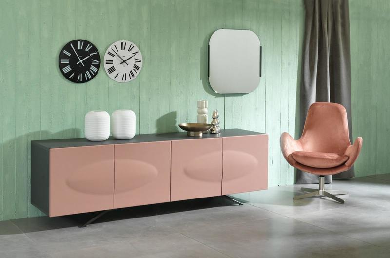 Madia in legno buffet 4 ante design moderno cm 201x47x62h - vari colori - immagine 2