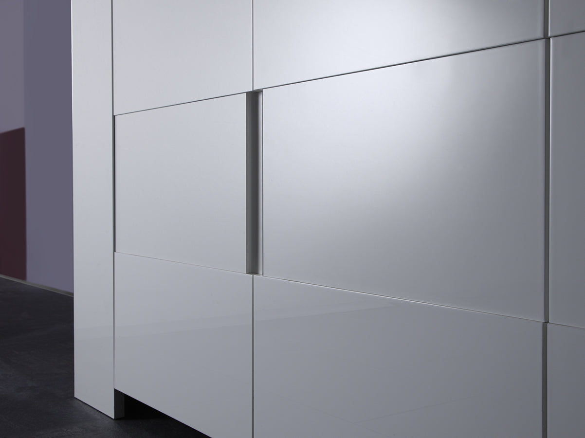 Griselda - Madia design 4 ante bianco lucido cm 210x50x84h - immagine 2