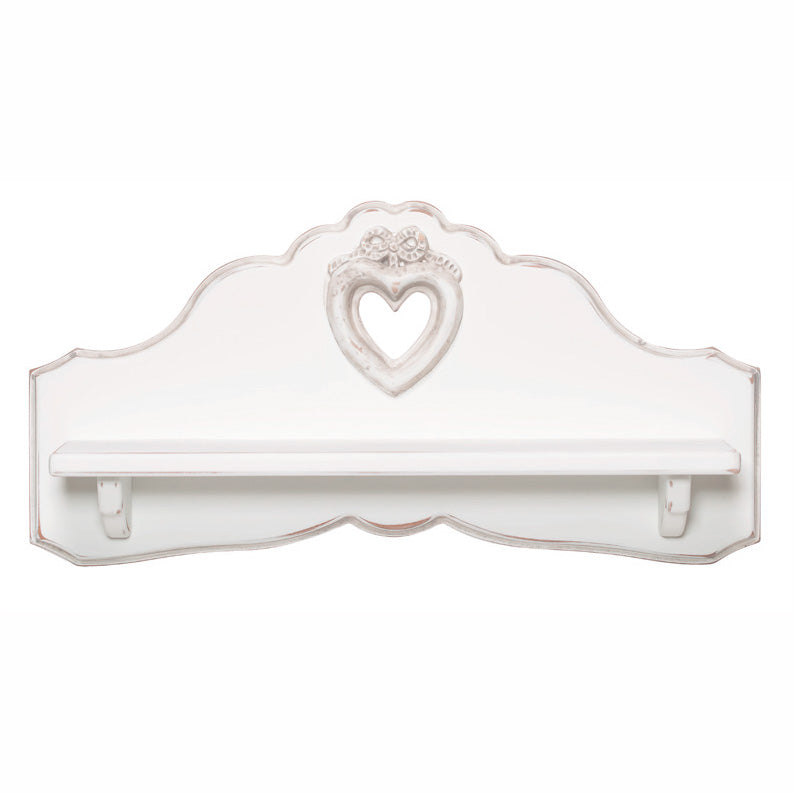 Mensola da parete cucina in legno shabby con cuore - varie misure - immagine 2