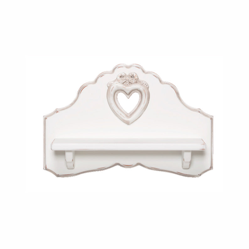 Mensola da parete cucina in legno shabby con cuore - varie misure