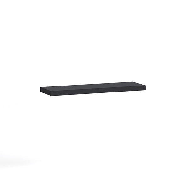 Selmy - Mensola in legno colore nero per soggiorno salotto cm 68x20x3h