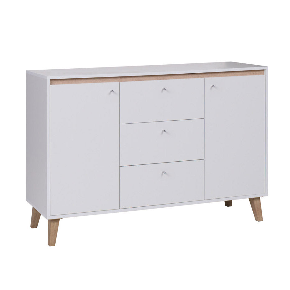 Nestole - Mobile credenza soggiorno con cassetto e ante in legno cm 135x40x90h - vari colori