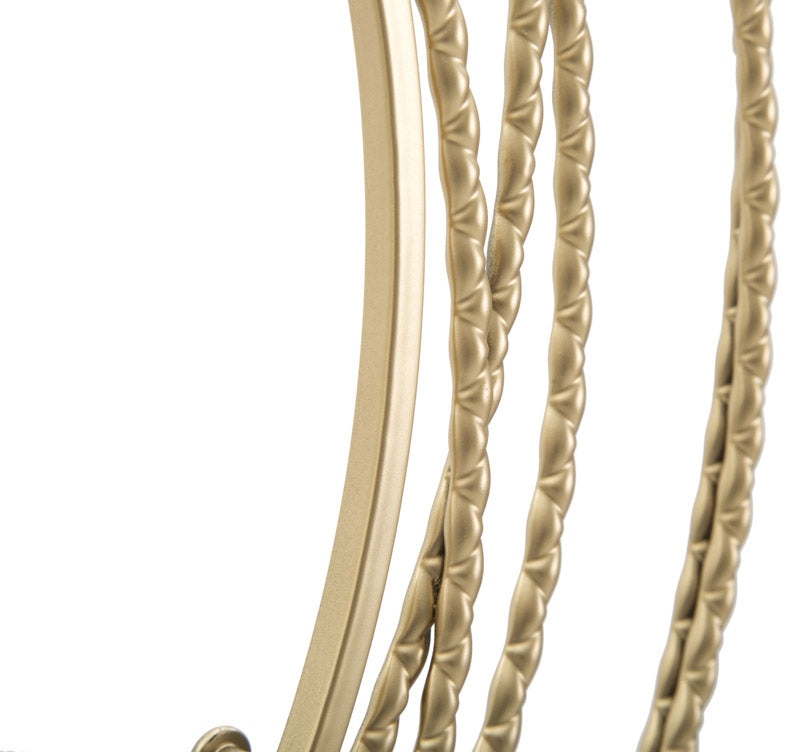 Orologio da parete in metallo colore oro design moderno cm Ø 50X4 - immagine 2