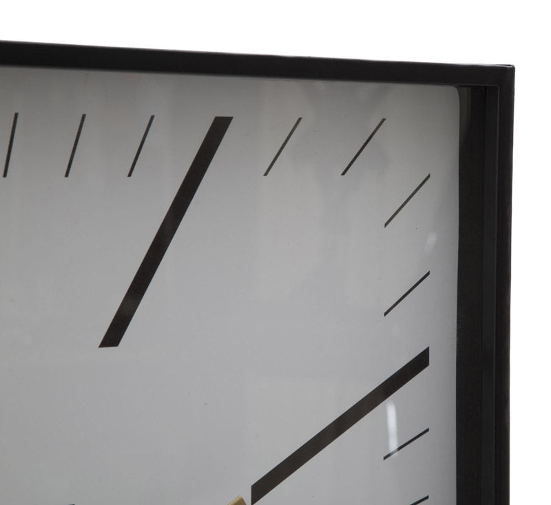 Orologio design da parete quadrato in metallo cm 60x4x60h - immagine 2