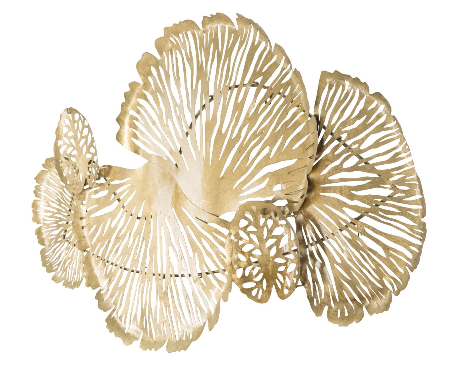 Pannello moderno da parete in metallo colore oro cm 115x5x64h - immagine 2