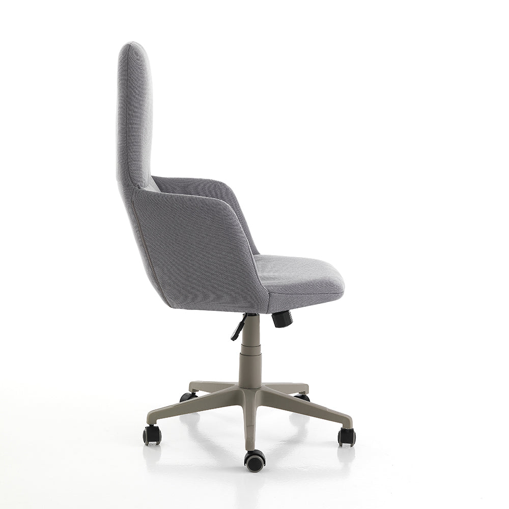 Poltrona direzionale da ufficio in tessuto colore grigio cm 62x70x112/122h - immagine 2