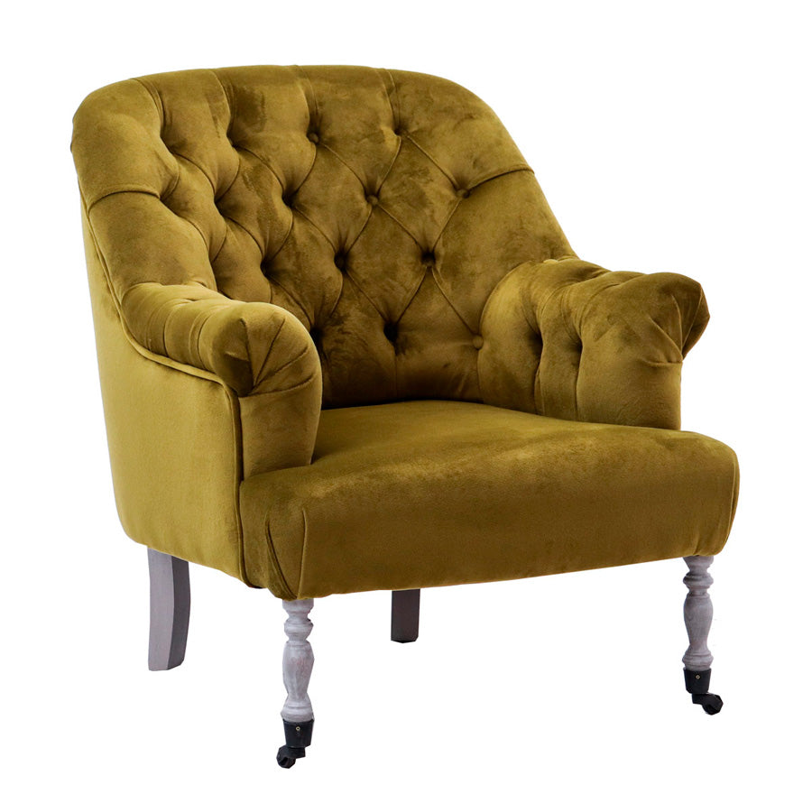 Poltrona da camera in velluto con gambe in legno massello cm 70x70x82h - vari colori