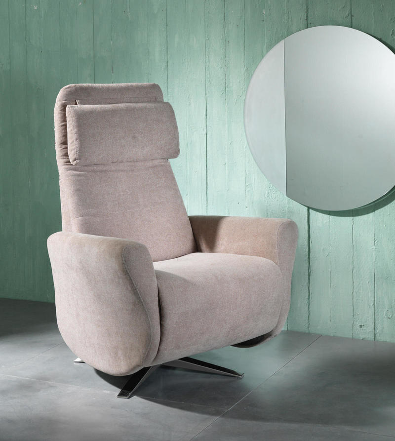 Poltrona relax da salotto moderna reclinabile cm 78x76/86x84/111h - vari colori - immagine 2