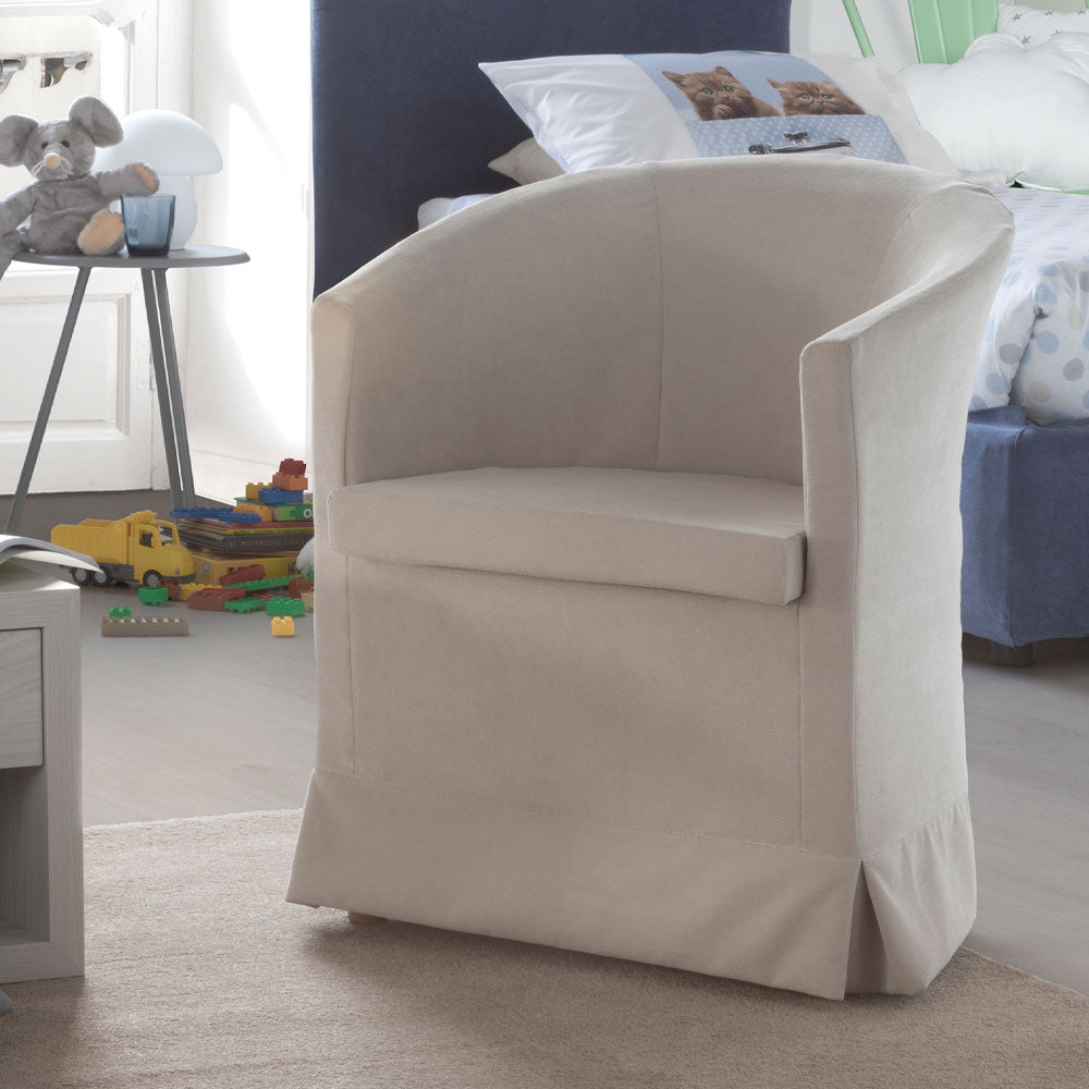 Veronica - Poltrona tonda per salotto design moderno cm 65x65x83h - vari colori