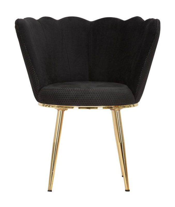 Poltroncina modello fiore in tessuto e gambe dorate cm 70x63x83h - vari colori - immagine 2