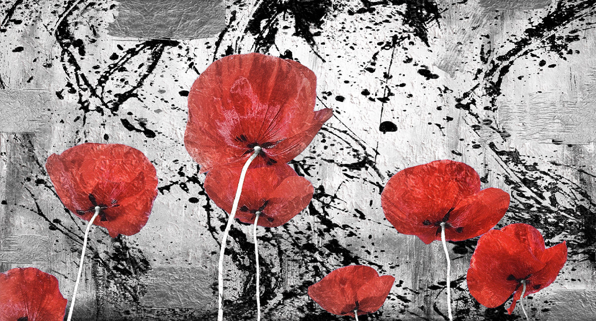 Quadro da parete a pannello stampa su tela design moderno floreale - varie misure