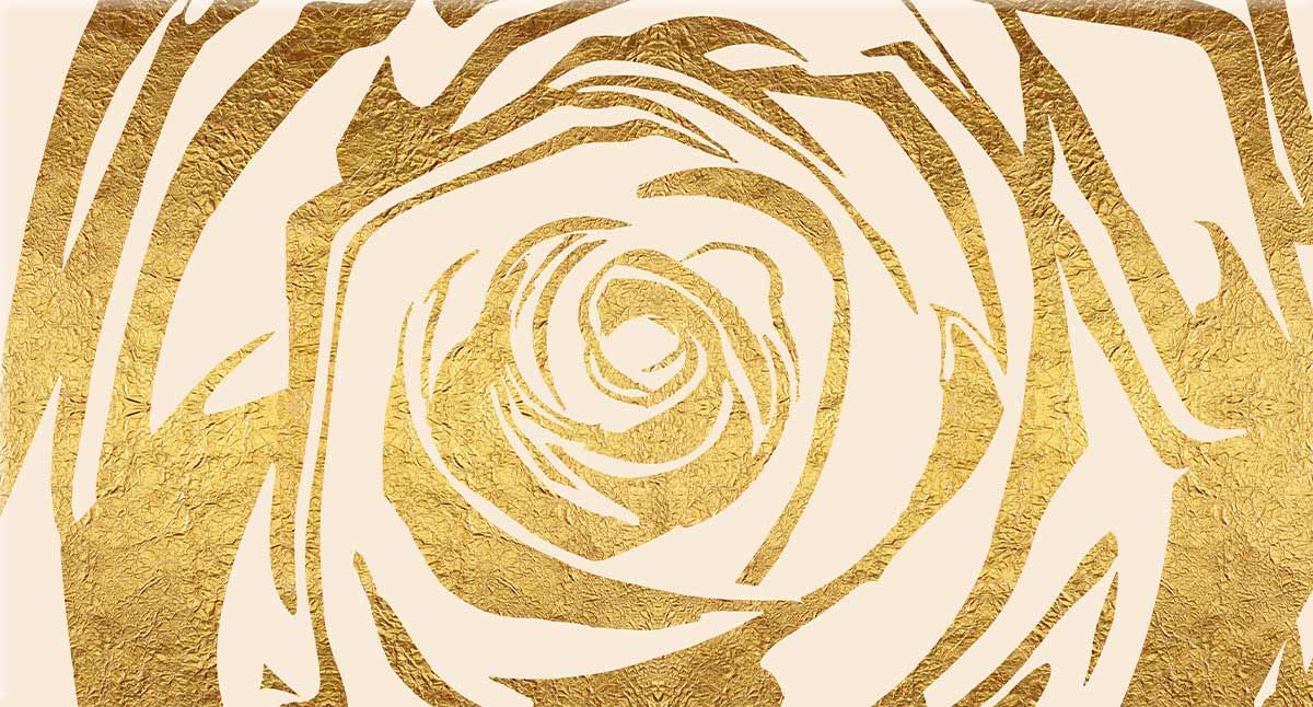 Quadro da parete stampa su tela rosa bianca e oro design moderno - varie misure