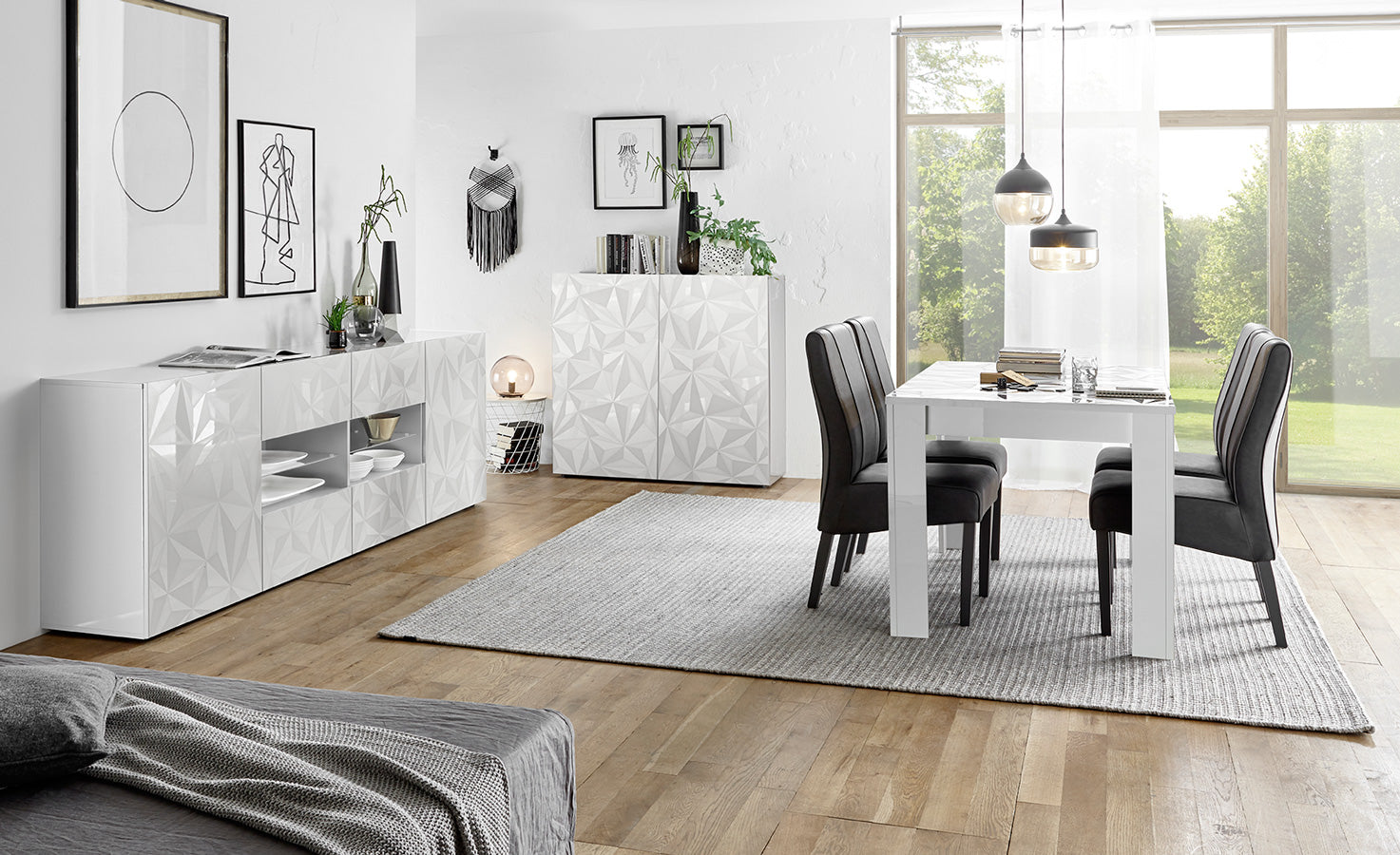 Diagos fisso - Tavolo design moderno piano serigrafato cm 180x90x79h - vari colori - immagine 2