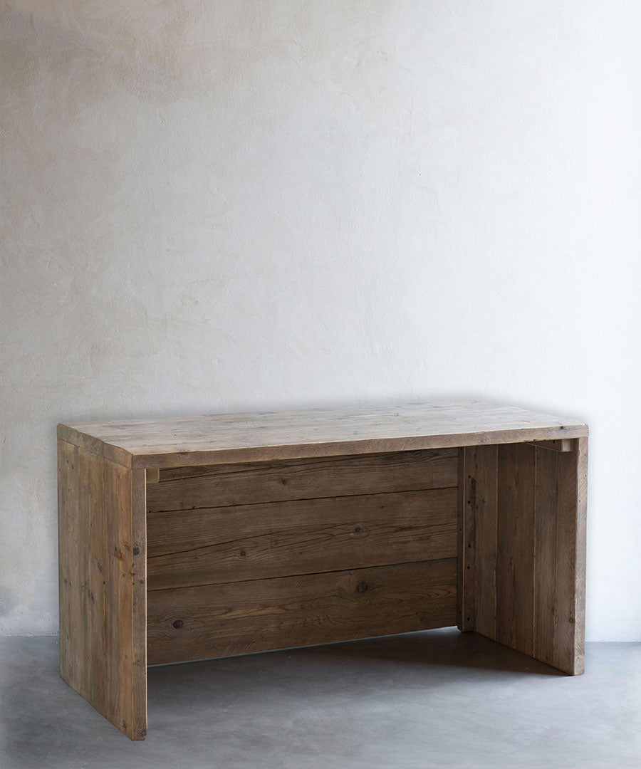 Scrivania in legno di recupero stile country cm 150x70x80h