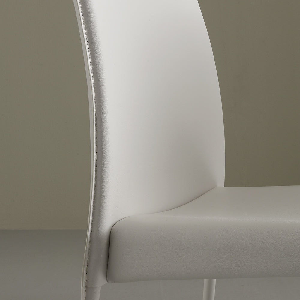 Venus - Set da 4 Sedia per sala pranzo in metallo e similcuoio cm 42x56x96h - vari colori - immagine 2