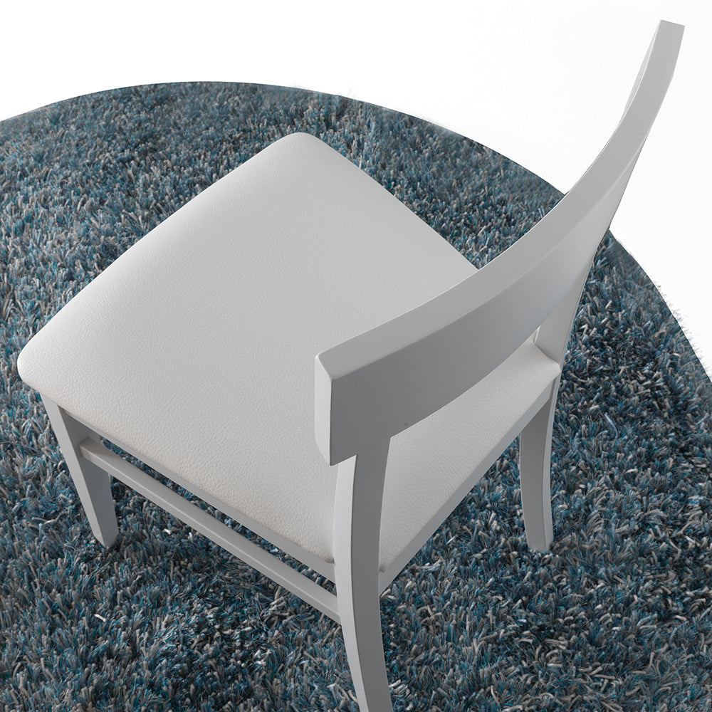 New Age - Set da 2 Sedia per soggiorno in legno seduta imbottita cm 45x49x83h - vari colori - immagine 2