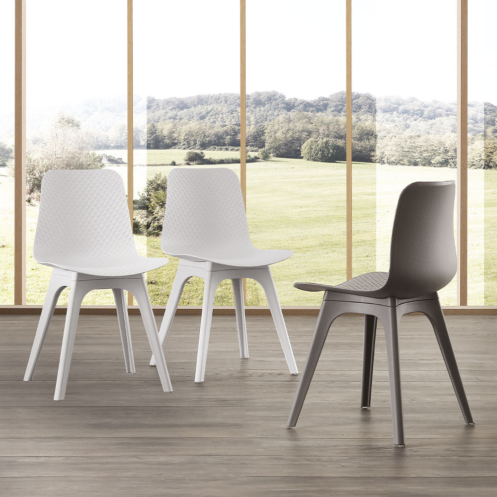 Set da 2 Sedia in polipropilene design moderno per interno e esterno - vari colori