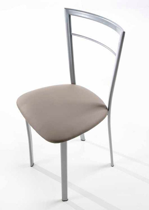 Nicole - Set da 4 Sedia living struttura in metallo seduta in ecopelle cm 39x48x83h - vari colori