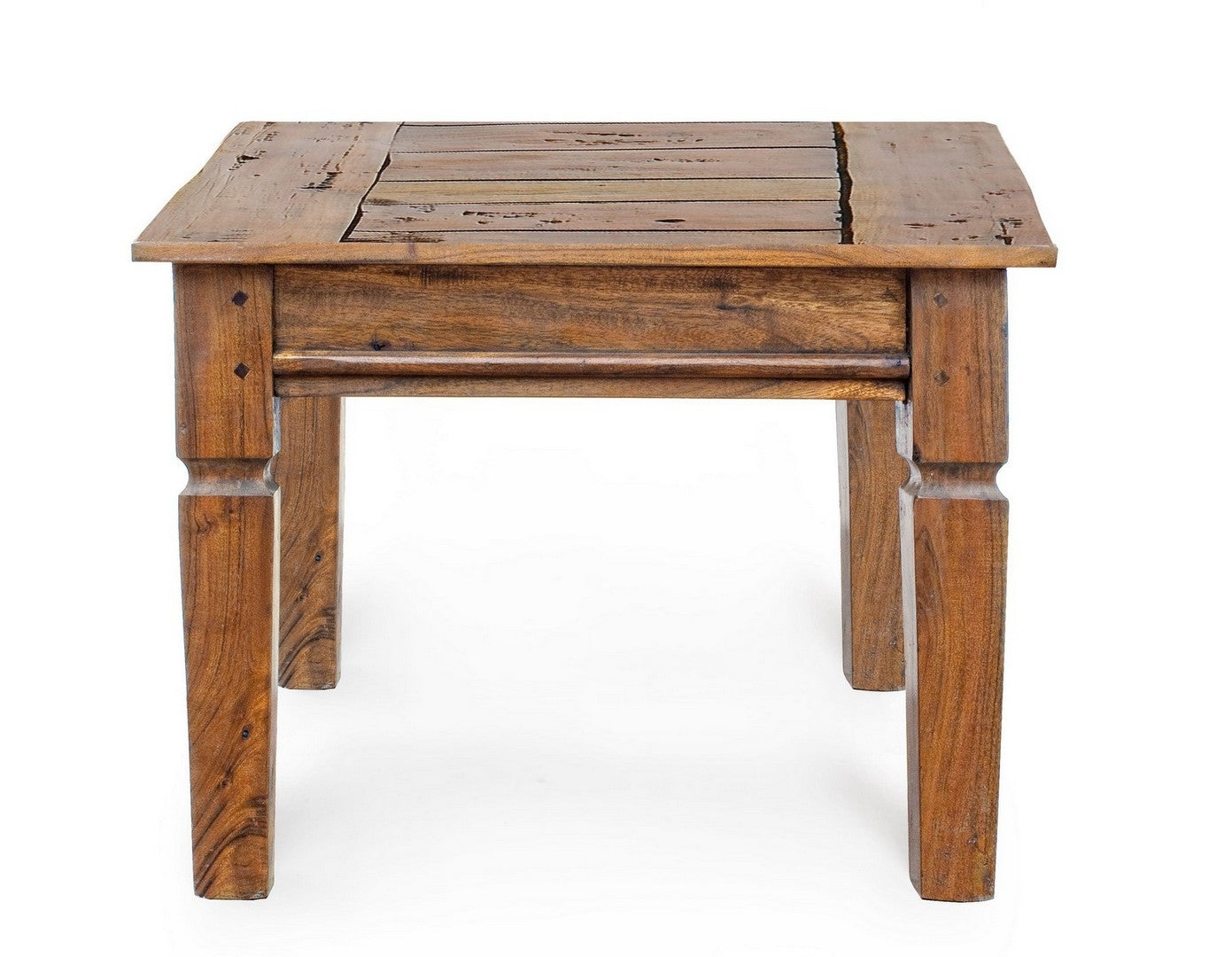 Tavolino quadrato basso in legno massello di acacia cm 60x60x45h - immagine 2