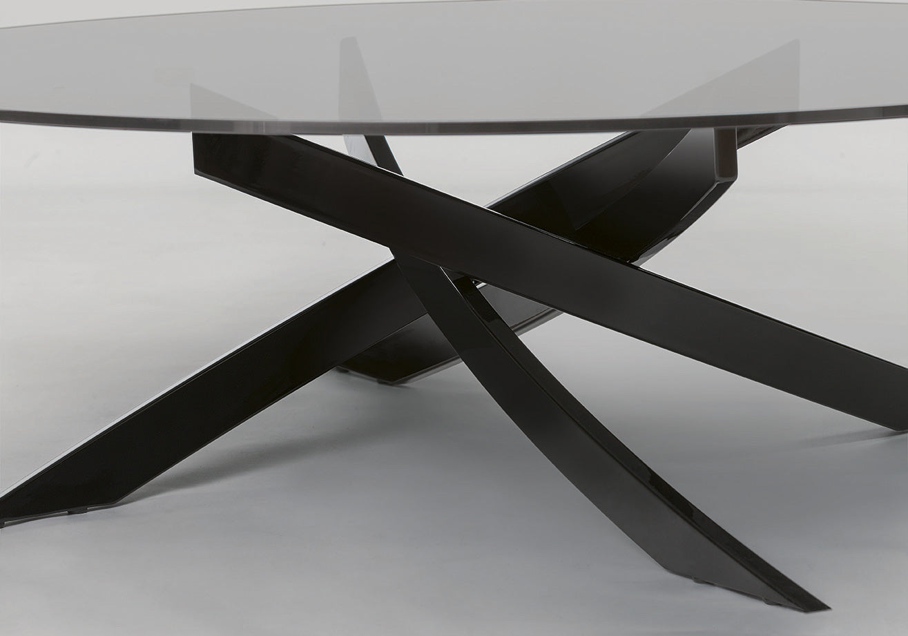 Artistico - Tavolino da salotto tondo Bontempi gambe intrecciate cm Ø 120x40h - vari colori - immagine 2