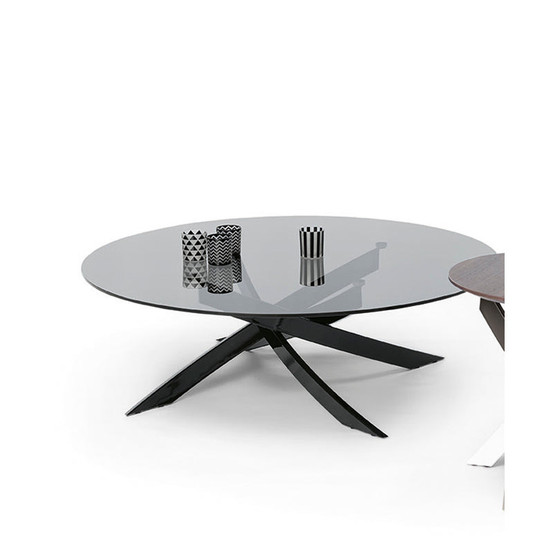 Artistico - Tavolino da salotto tondo Bontempi gambe intrecciate cm Ø 120x40h - vari colori