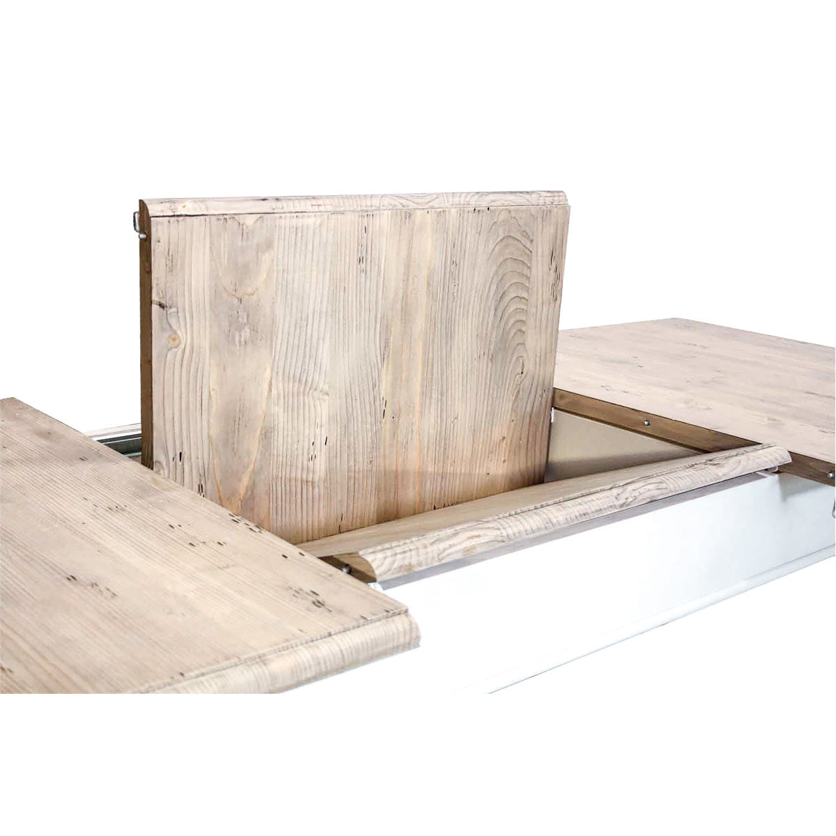 Tavolo da cucina country in legno di abete bianco e naturale cm 140/200x80x78h - immagine 2