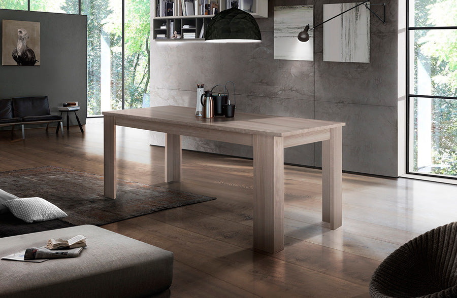 Tavolo soggiorno moderno allungabile in legno cm 160/210x90x75h - vari colori