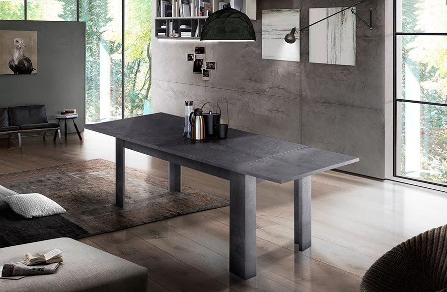 Tavolo da pranzo allungabile moderno in legno cm 140/190x90x75h - vari colori - immagine 2