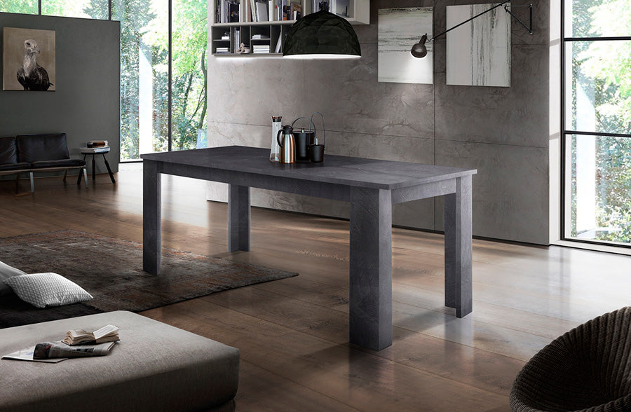 Tavolo da pranzo allungabile moderno in legno cm 140/190x90x75h - vari colori
