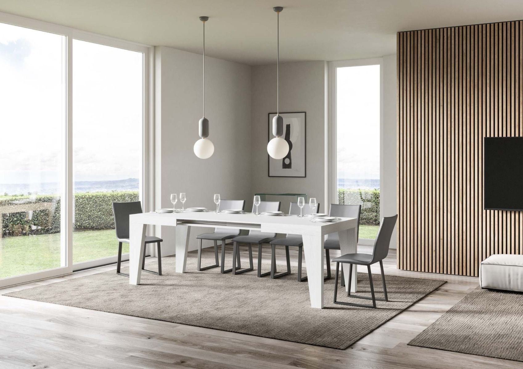 Senad - Tavolo in legno allungabile sala pranzo design moderno - vari modelli - immagine 2