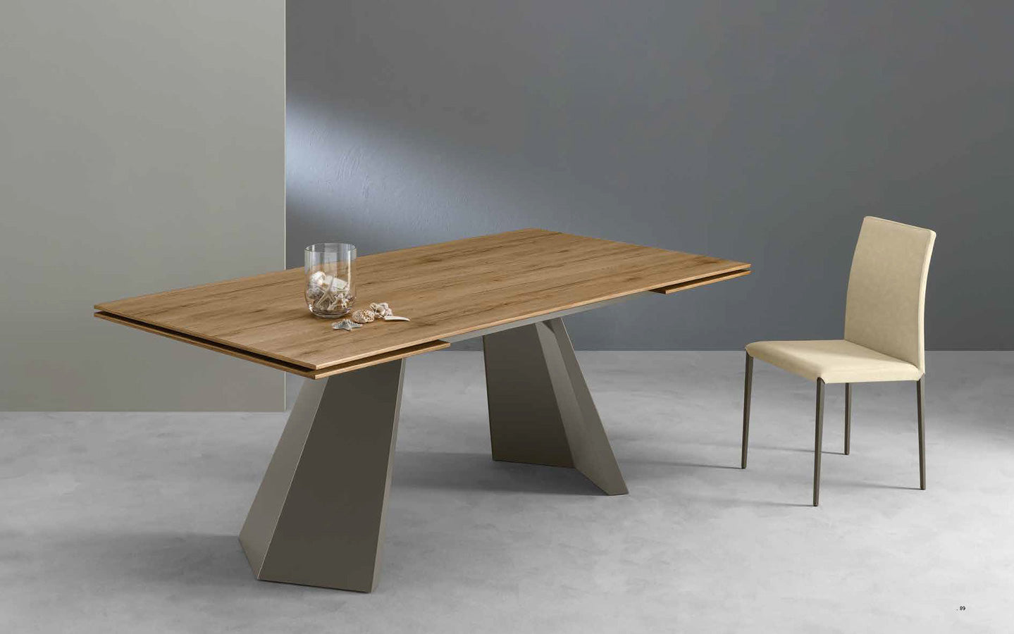 Pechino - Tavolo moderno allungabile Eurosedia gambe in metallo cm 180/280x100x77h - vari colori