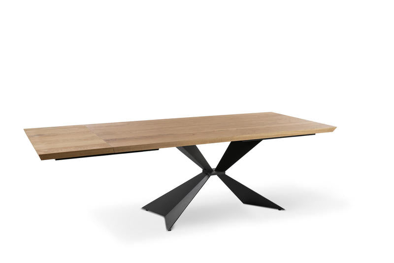 Tavolo moderno allungabile struttura in metallo piano in legno cm 160/240x90x76h - vari colori - immagine 2