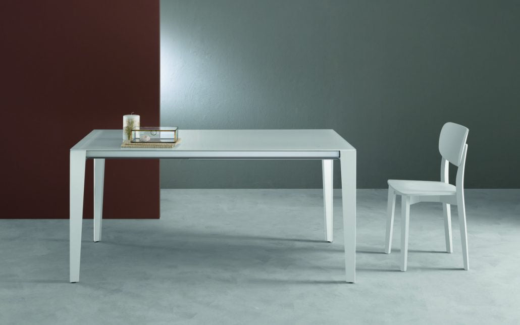 Uniko - Tavolo da pranzo allungabile Eurosedia gambe in metallo cm 140/230x85x77h - vari colori - immagine 2